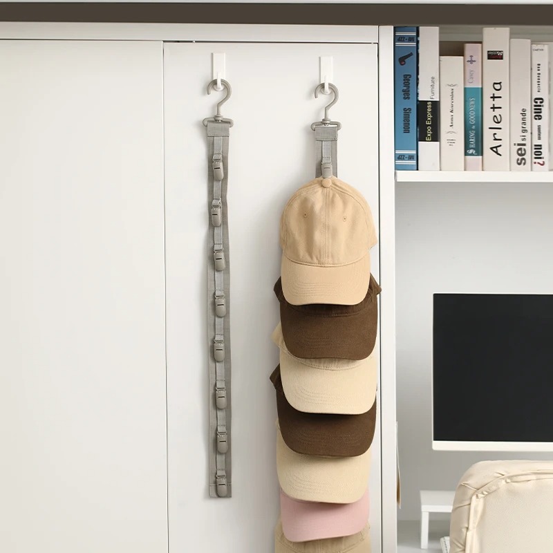 String Tension Clip - Porte-chapeau de garde-robe, corde suspendue, Clips