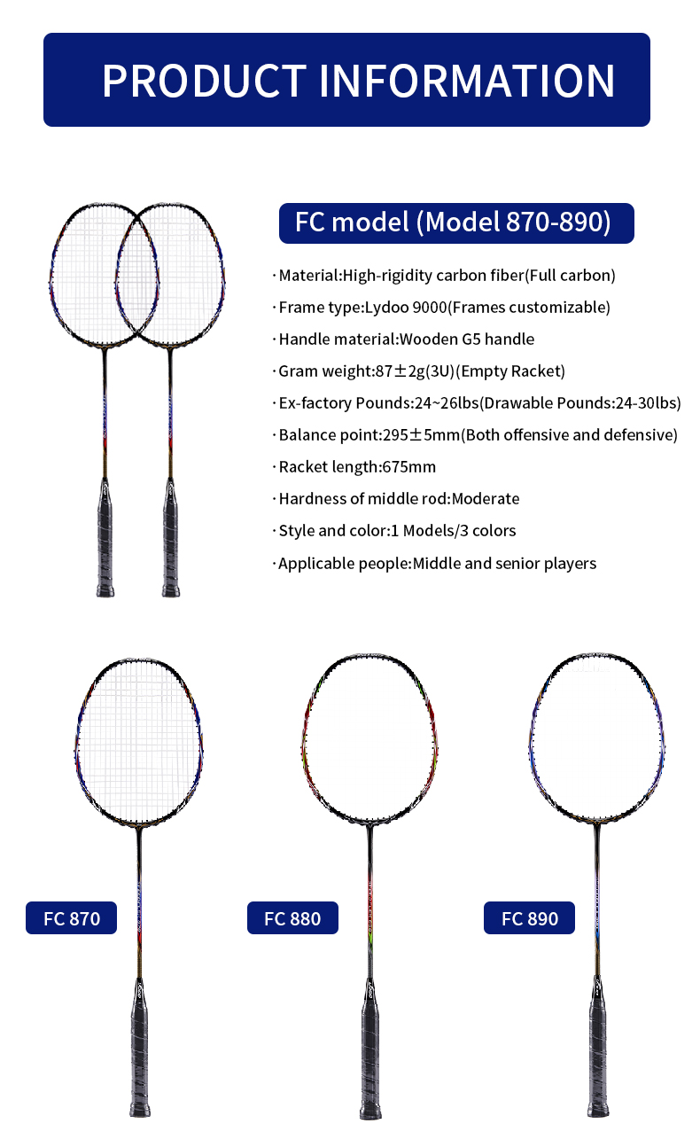 Raquette de badminton en fibre - Badminton Racket avis et prix
