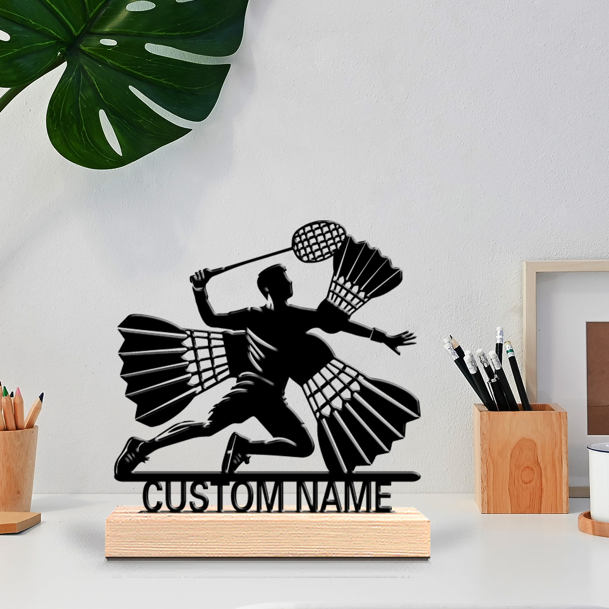1 pièce Statue en métal abstra - Badminton Ina avis et prix