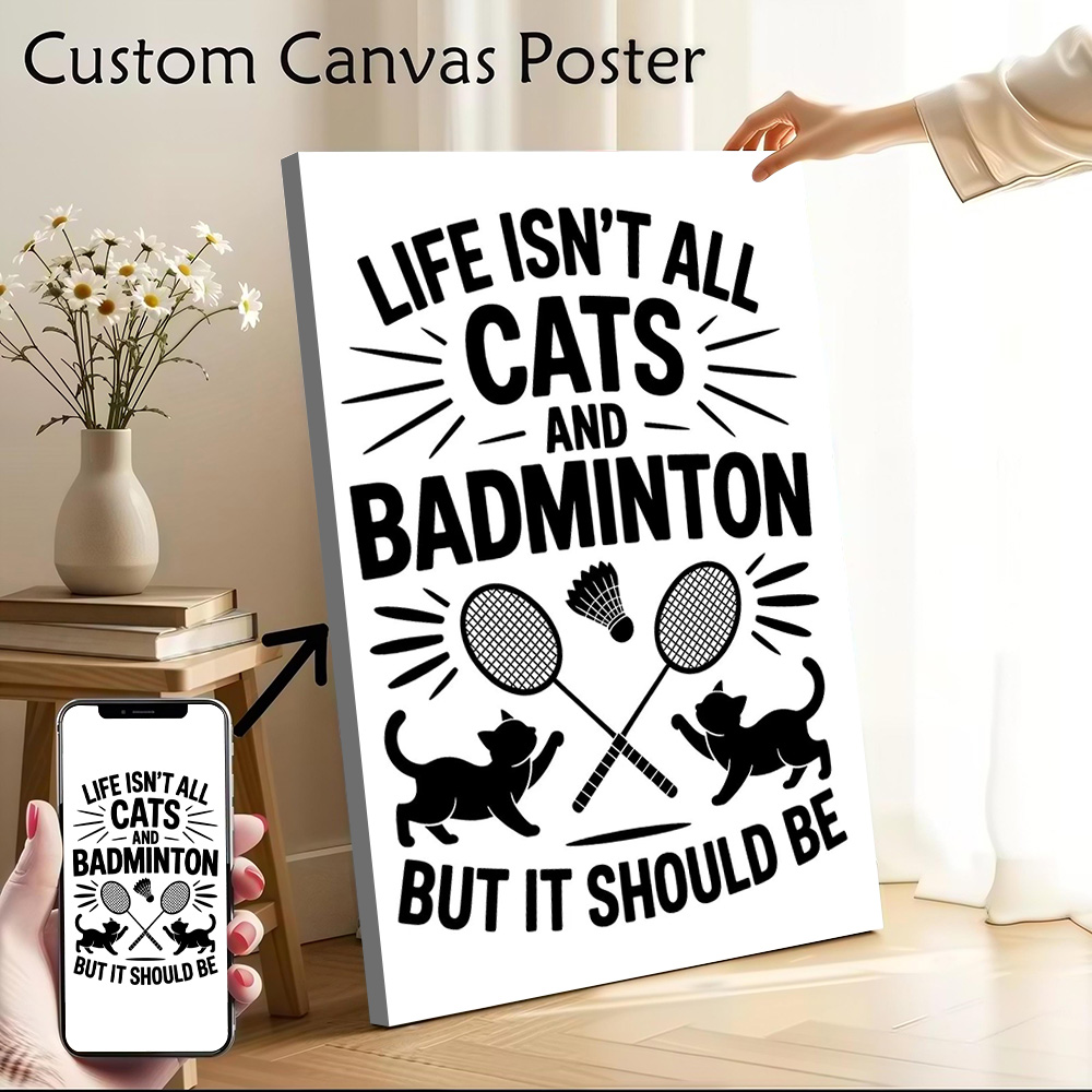 Affiche murale sur toile avec  - Badminton Quotes Funny avis et prix
